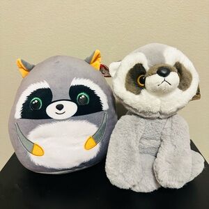 Brand New with Tags Raccoon Plush Stuffies